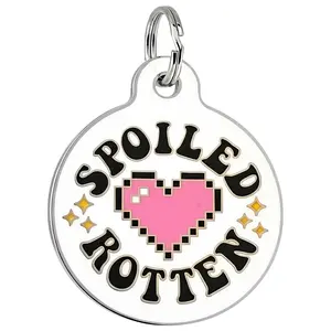 Spoiled Rotten - Pet ID Tag - Personalized Engraved Dog Tag