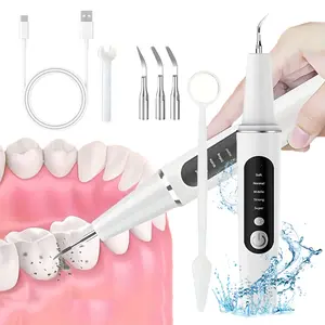 5-Speed Electric Teeth Plaque Remover with Led Light Tartar Cleaning Rinser Tool for Home Travel