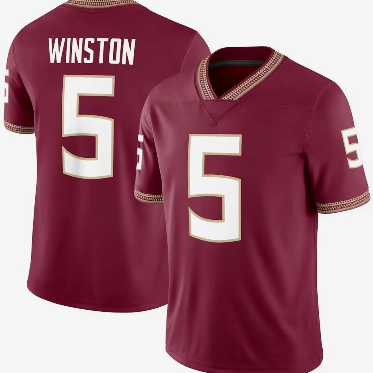 Unisex Football Hunter 5 Jameis Winston Florida State Seminoles College Team Alumni Game Jersey - Garnet
