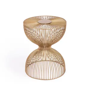 Nicholas Metal Side Table in Gold  3318402