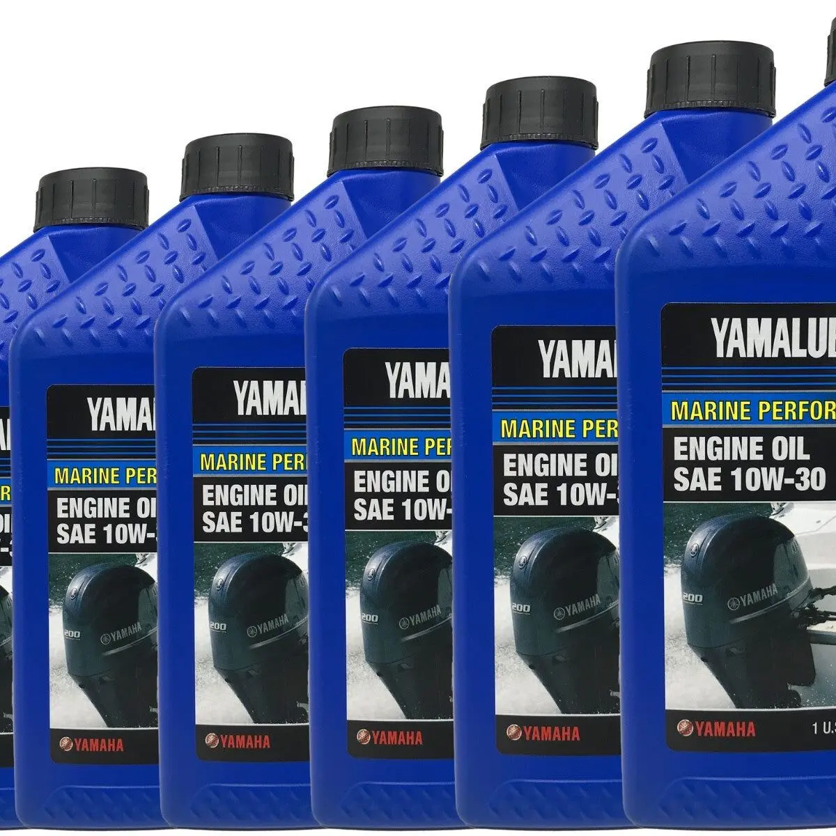Yamaha Genuine OEM Yamalube Marine 10W30 Engine Oil LUB-10W30-FC-12 - 6 Pack