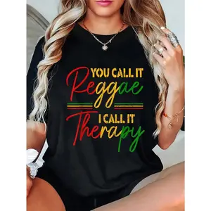 🎉 100% Cotton You Call It Reggae I Call It Therapy Jamaica T-Shirt