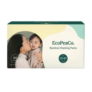 EcoPeaCo Bamboo Training Pants for Sensitive Skin - 3T-4T - 66ct