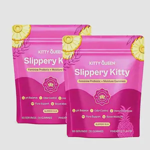 Her Juicy Feminine Probiotics Gummies- Hawaiian Pineapple Gummies  probiotics women 60 Count   Intimate Moisture All in One Solution with Slippery Elm and Prebiotics&Lactobacillus Probiotic Blend for Women’s pH Balance and Dryness -