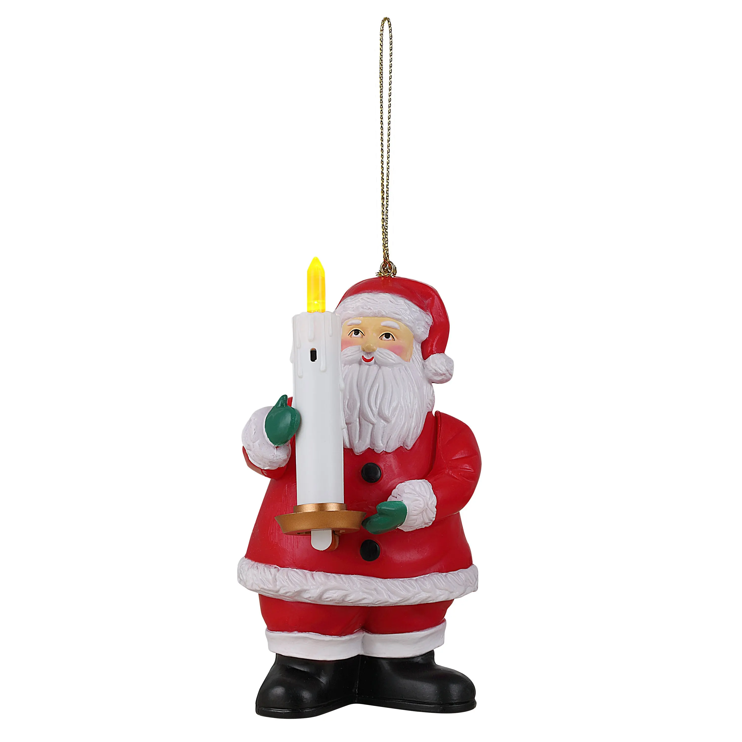 5 in. Christmas Decor Ornament Goodnight Lights Santa Tree Light Controller