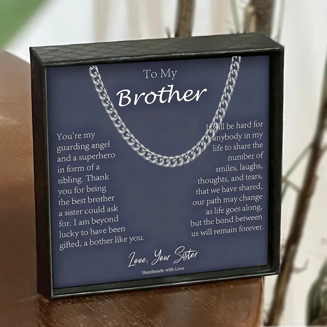 Men's stainless steel family necklace gift, S925 sterling silver box chain necklace, Cuban Link Chain, Cuban Style Chain, Cuban Link Design, religious baptism gift, suitable for men, sons, anniversary or birthday gift, ideal for dad and husband