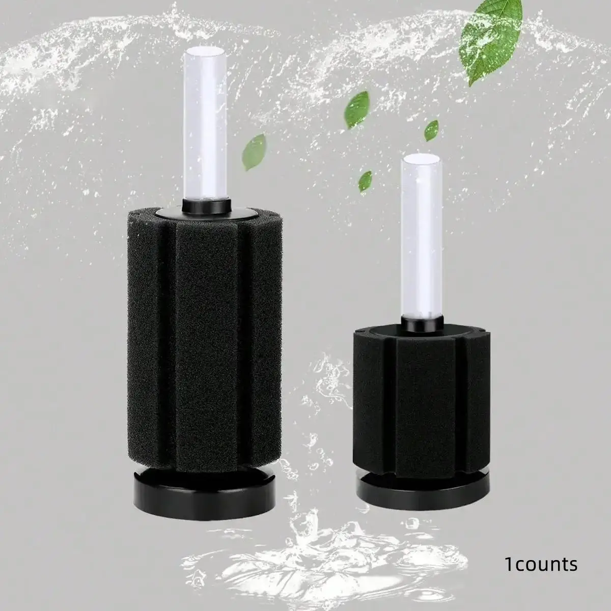 Fish Tank Filter, 1 Count Underwater Aquarium Sponge Filter, Aquarium Water Pump Accessories for Vivarium Eco-box, Pet Supplies