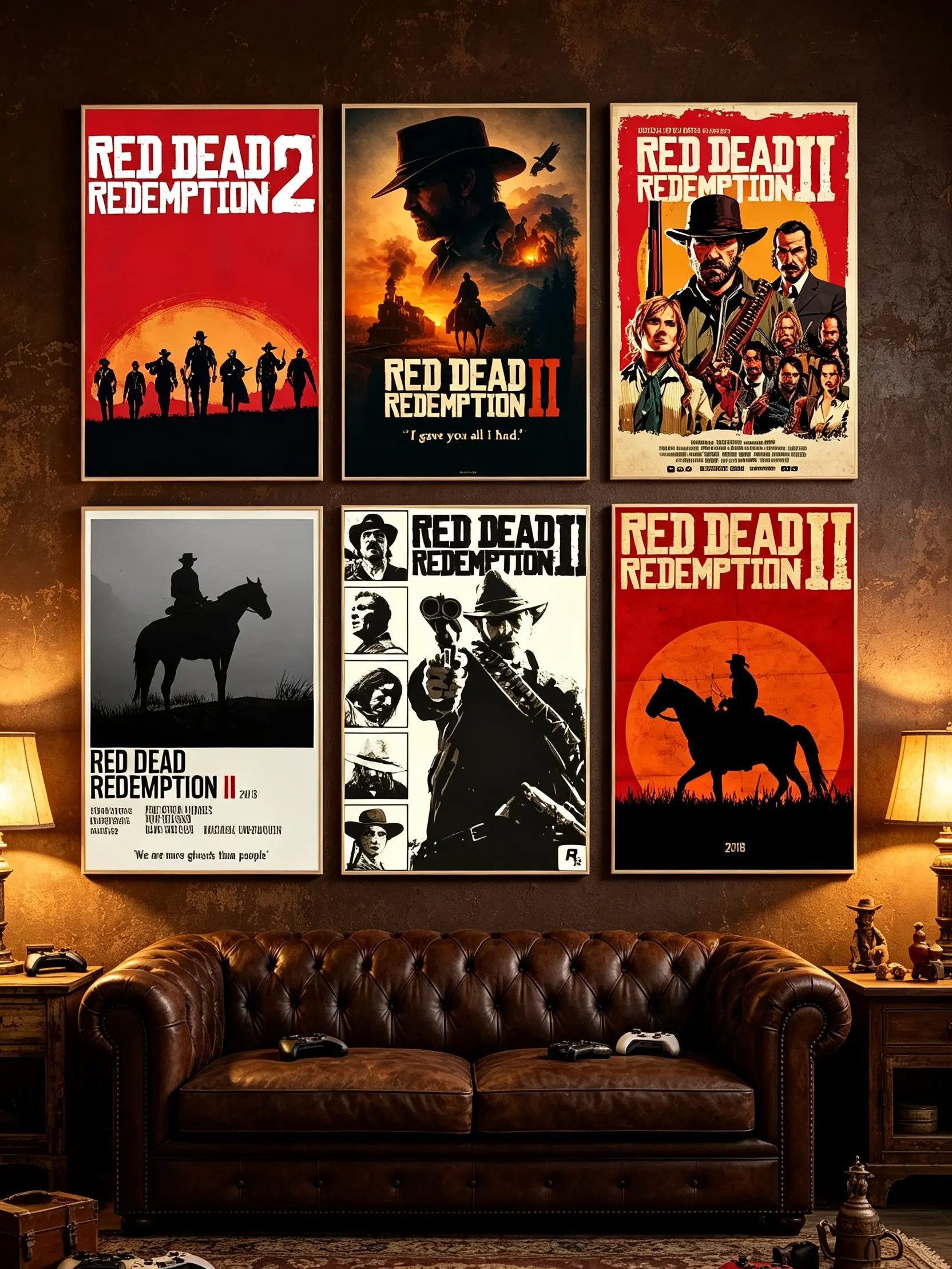 Red Dead Redemption 2 Poster, RDR Posters, Video Game Poster,game poster, collectible gift, game enthusiast poster, player poster, suitable for bedroomliving roomgame room