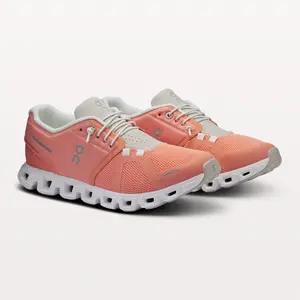 On Women's Cloud 5 Running Shoes, Flamingo & Pearl - Full Size