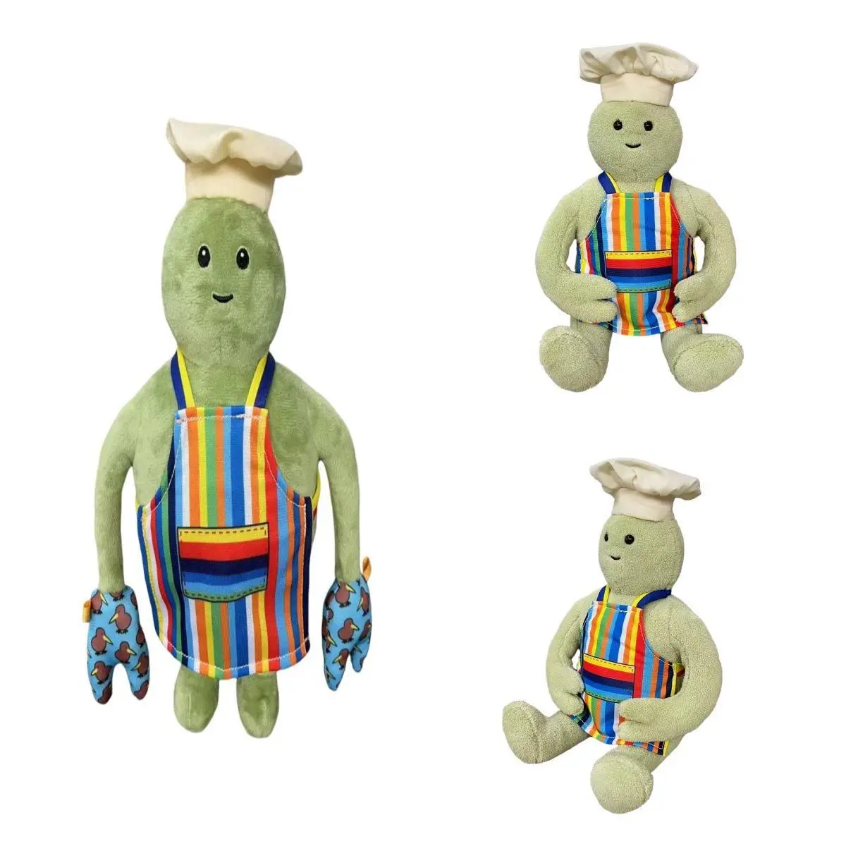 The Tiny Chef Show Plush Character Figure Stuffed Toy, Cute Green Chef Cartoon Cuddly Stuffed Animals, Soft Adorable Kawaii Anime Figure Kids’ Birthday Christmas Gift, Soft Adorable Stuffed