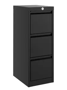 3-Drawer Lateral File Cabinet with Lock, for Letter & Legal Size Documents, Secure Office Storage Organizer, for Home Office, Black