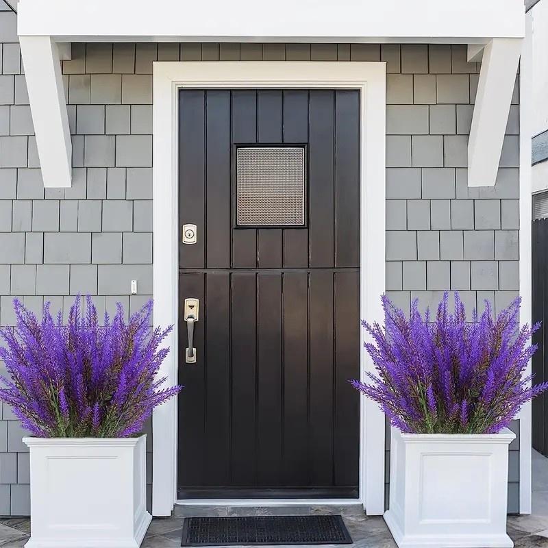 12-Piece Realistic Artificial Lavender Flowers UV-Resistant Weather-Resistant for Indoor Outdoor Decoration Lifelike Simulated Plants