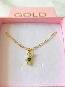 18k Gold Plated Teddy Bear Necklace