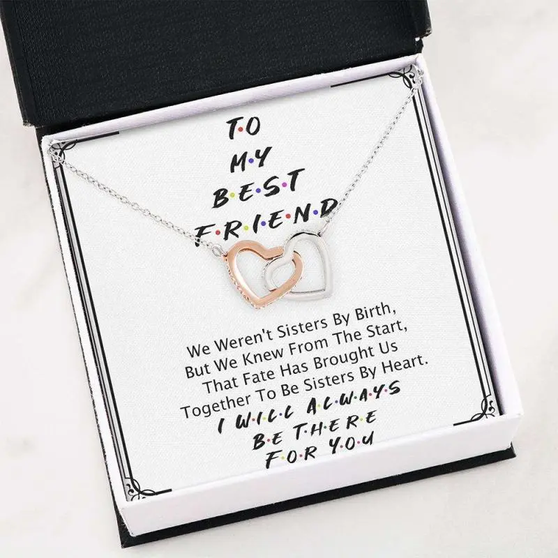 Besties Necklace Best Friend Necklace Interlocking Hearts Necklace, Friendship necklace, matching sets, BFF gifts, meaningful jewelry, best friend forever