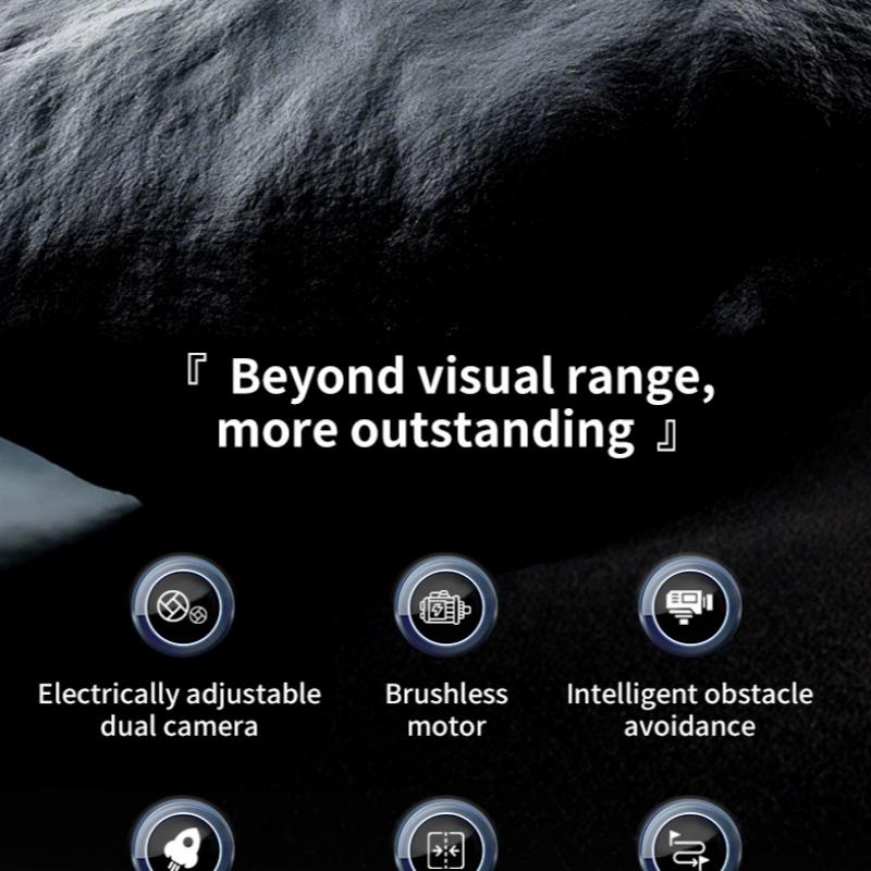 RC Drohe with 4K Dual Camera ObstacleAvoidance Foldable FPV Drone Long FlightTime for Beginners