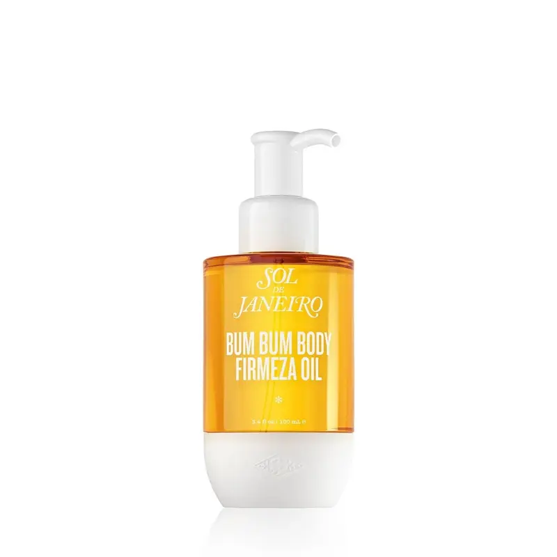 Sol de Janeiro Bum Bum Firmeza Daily Wellness Body & Massage Oil - Iconic Pistachio, Salted Caramel & Vanilla Scented Body Oil, Selfcare Conditioning Option, Depuffs Skin, Firming, Fast-Absorbing, Stretch Mark Support, Deep Nourishment
