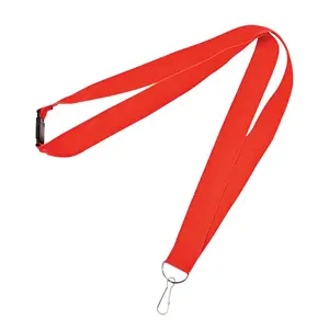 35" Bright Red Nylon Lanyards with Breakaway Clasp - 12 Pc.