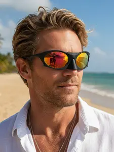 Unisex Sporty Cycling Polarized Sunglasses, Trendy Frog Web Design, Outdoor Sports Eyewear, Includes Glasses Case