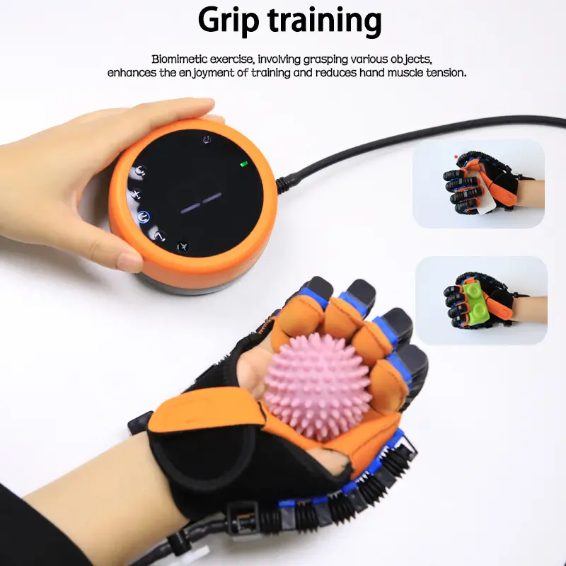 Stroke Glove Hand Rehabilitation Nursing Glove for Hemiplegic Finger & Hand Training with Impulse Massage Healthcare Tool for Grip & Flexion Exercises
