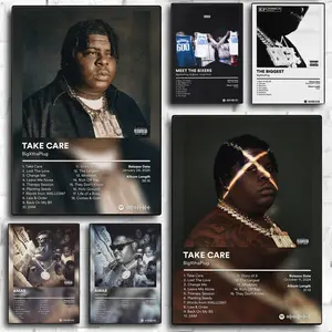 Rapper B-BigXthaPlug Album Cover Poster, Unframed Art Print, HD Waterproof Art Sticker, Custom DIY Self-Adhesive Wall Print, Fade-Resistant, Long-Lasting Decorative Poster for Home, Office, Living Room, Multiple Sizes, High Definition