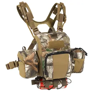 Binocular Harness Case Bino Chest Pack with Magnetic Closure and MOLLE System Water-repellent for Hunting