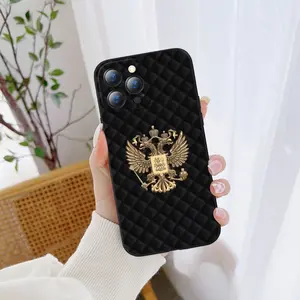 Russian National Emblem Phone Case FOR IPhone 17 air 16 15 14 13 11 12 Pro 15 Plus 16 Pro MAX Samsung Galaxy S25 Ultra S24 S23 Black Covers