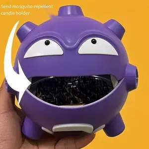 Pokemon Sprite Gasoline Incense Burner Mosquito Repellent Holder, Creative Sandalwood Storage Box, Trendy Collectible Figure