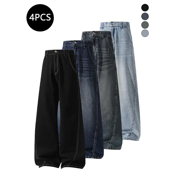 Black + Dark Blue + Vintage Blue + Light Blue