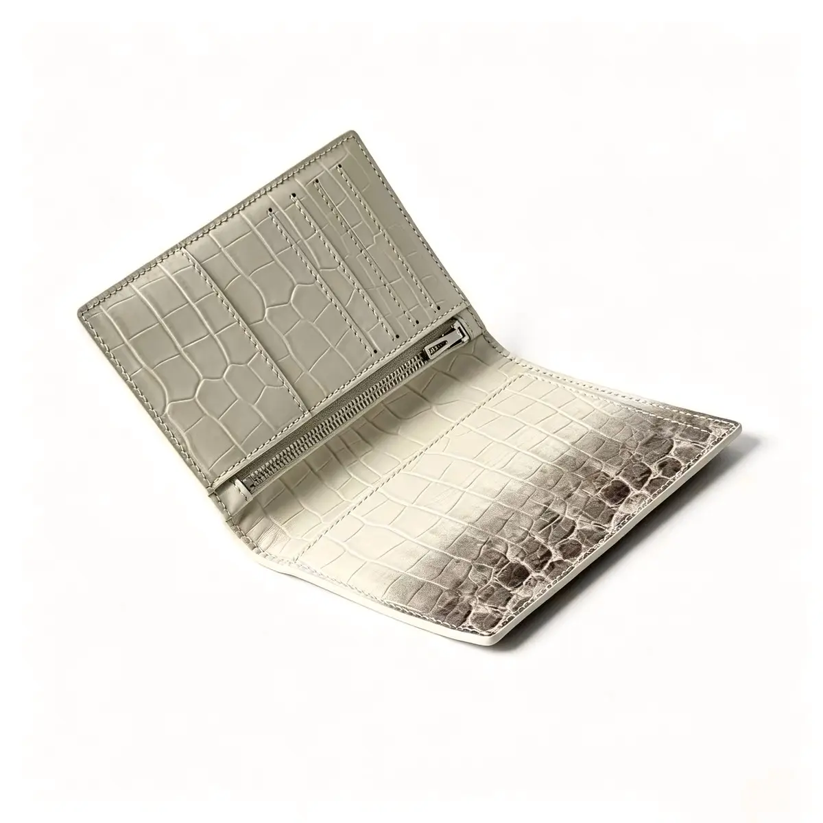 Passport Holder for Women, 100% Genuine Cowhide Leather Crocodile Embossed Travel Wallet, Luxury Passport Cover with Card Slots & Zipper Pocket, Elegant Travel Organizer for International Trips