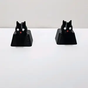 3D Printed Black Cat Key Cap (x2)
