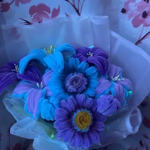 Blue Bouquet - Vibrant Blue and Purple Floral Arrangement for Special Occasions
