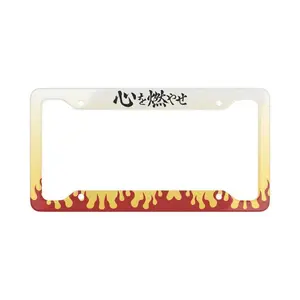 Demon Slayer Colorful License Plate Frame, Cute Car Decor, Car Accessories