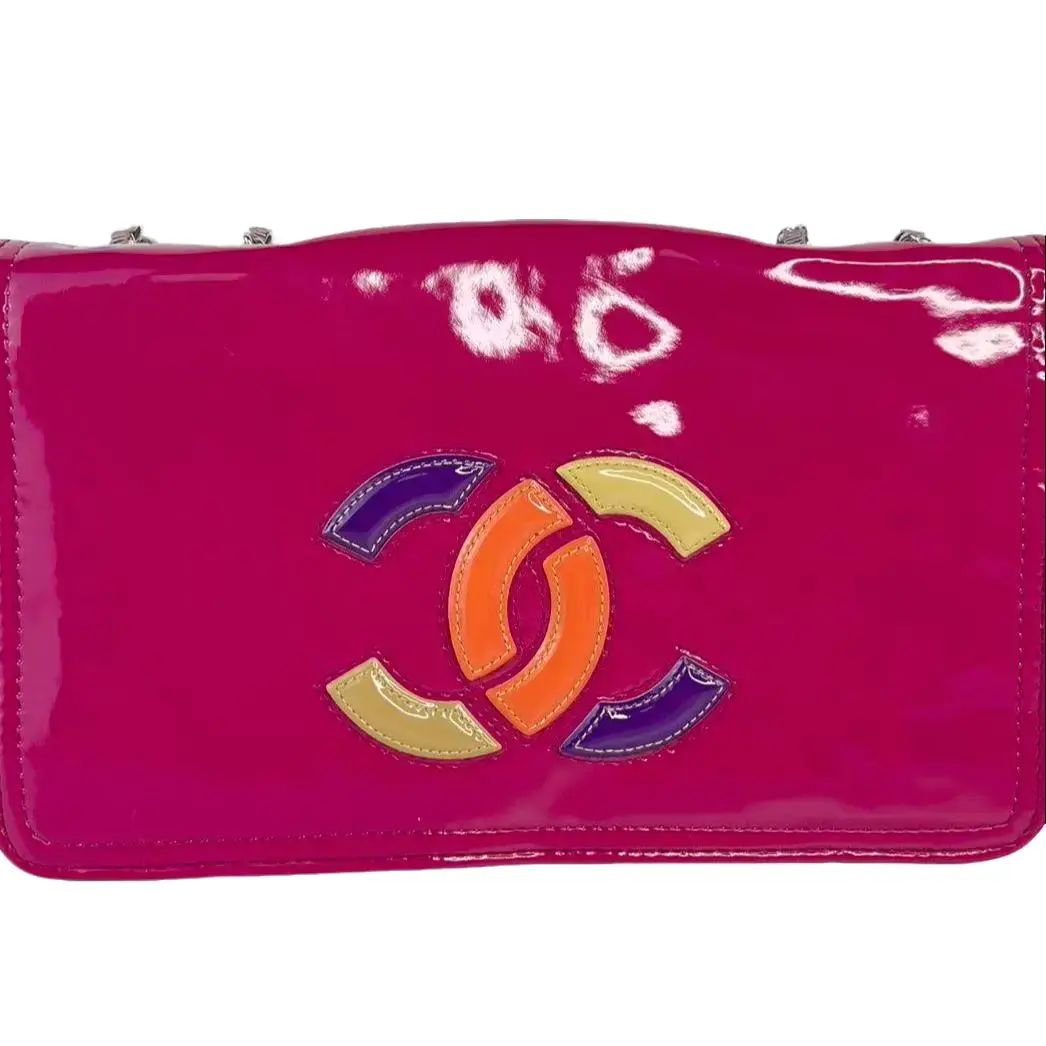 Pre-owned CHANEL Leather Crossbody Bags Lipstick Flap Bag Patent Vinyl Crossbody Bag