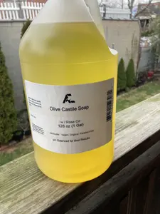 Handmade Organic Rose Soap 1 Gallon 128 oz All Skin Types Natural Castile Liquid Soap with Sunflower Olive & Coconut Oils