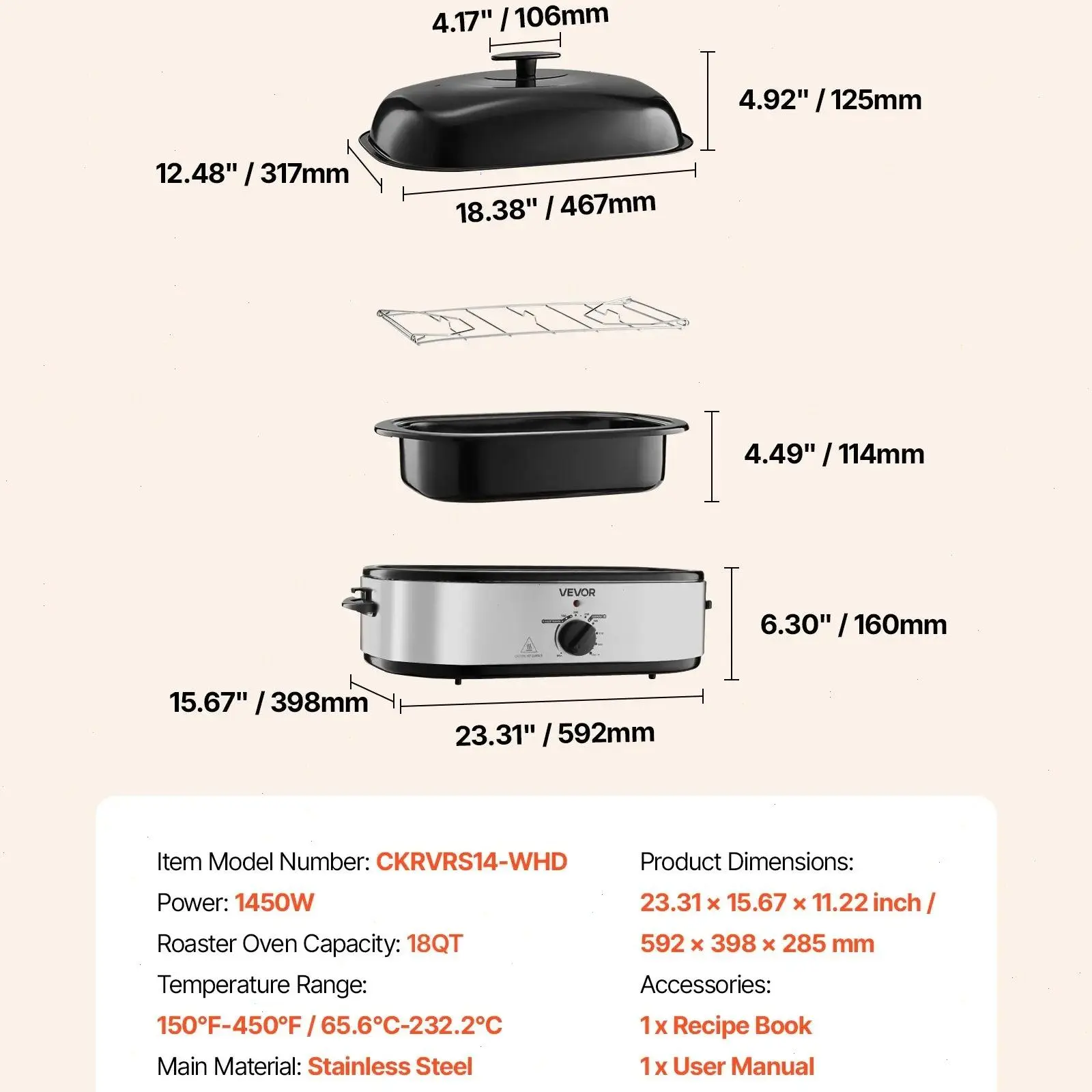 20QT Electric Roasting Pan