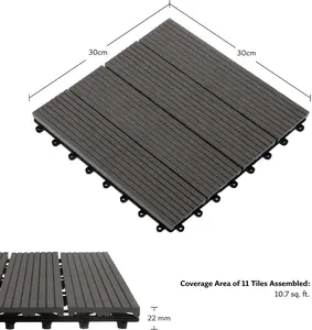 Interlocking All-Weather Deck Tiles - 30x30cm - 11 tiles per box - 10.7 sqf per box
