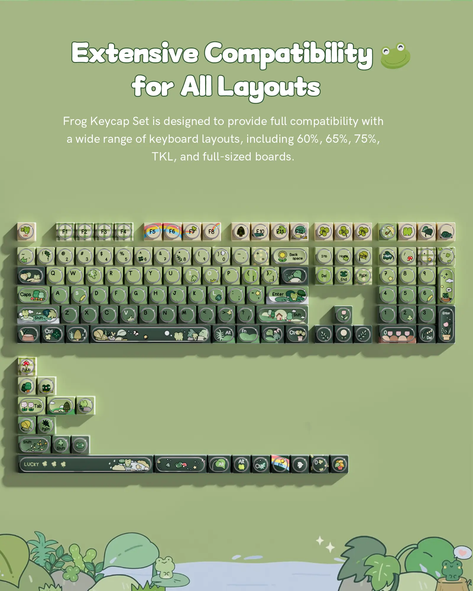 Womier PBT Keycaps,Dye-sub OEM Profile for 61/68/84/87/98/100 Cherry Gateron MX Mechanical Keyboards