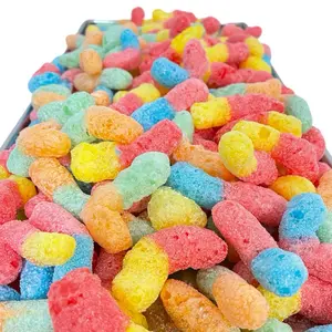 Tahoe Treats Freeze Dried Sour Gummy Worms - 2 oz Bag, Fruity Sour Candy Treats