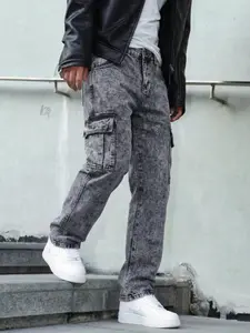 Men's Loose Fit Workwear Jeans, Fashionable Comfortable Casual Wear, Perfect Daily Choice, Durable Design, Suitable for Everyday Use