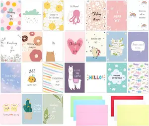 24 Pack Thinking of You Cards Assortment with Self-Adhesive Envelopes, 4"X6" Boxed Prefilled Greeting Note Cards to Friends, Relatives or Loved One Nihuecne