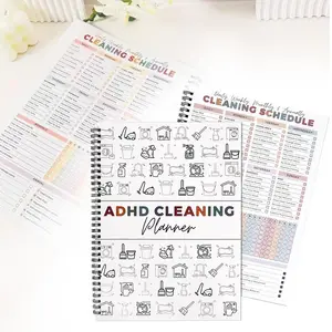 Home Cleaning Planner – Daily, Weekly & Monthly Checklist Notebook for Busy Families | Editable Chore Chart & Cleaning Schedule Organizer