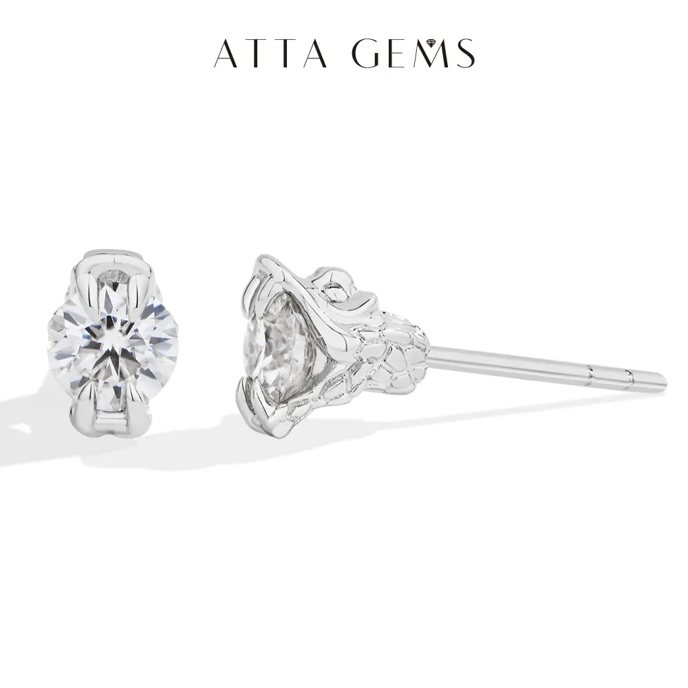 2025 Design Classic Style Earrings for Women, 925 Sterling Silver Snake-Shape 0.5CT Synthetic Moissanite Stud Earrings, D-Color Round Cut 0.5CT Gem, Unique Anniversary Party Fine Jewelry Gift E056