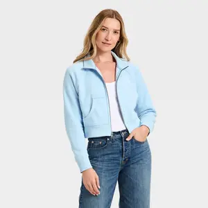 Women's Full Zip Fleece Sweatshirt - Universal Thread Light Blue S