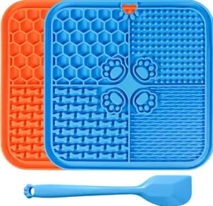 2-Pack Dog Lick Mat (47 Suction Cups) - Mess-Free Slow Feeder, Anxiety Relief & Pet Enrichment Interactive Toy for Dogs, Suction-Cup Feeding Mats, Mess-Free Feeding Mats