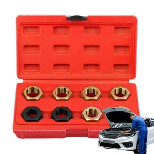 Thread Chaser Set 8 Pieces Chaser Set Thread Restorer Kit Rethreading Portable Repair Tool Hex Tap Die Tapping Accessories For