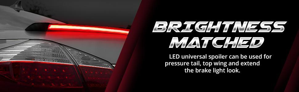 DIBMS LED Light Kit (for hood and spoiler), includes: 71-inch LED light bar with dynamic scan activation for day/night hood running lights / carbon fiber LED taillights, Turn signal LED taillights, Brake/daytime running light accent lights.