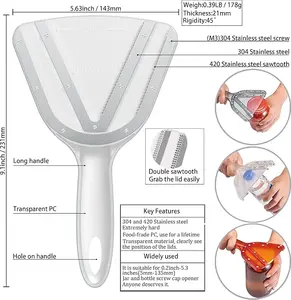 Manual opener, easily unscrew the bottle cap. Patent design, a unique kitchen tool, suitable as a Christmas gift for the elderly, women, and men.