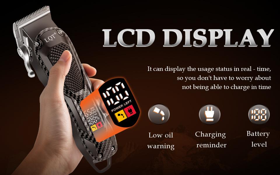 LQT 5-in-1 Professional Barber Kit, Hair Clipper, T-Trimmer, Detail Trimmer, Electric Shaver & Nose Hair Trimmer Set, Cordless LED Digital Display, USB Rechargeable, Crafting Refined Enhancements Haircut, salon at home,  Gift
