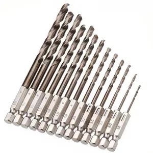 M35 Cobalt Steel Drill Bit Set, 13pcs/set High Hardness HSS-Co Twist Drill Bit, 1/4 Inch Hex Shank Metal Hole Tool, Professional Drill Bit Set Metal Bits Impact Drill Bit
