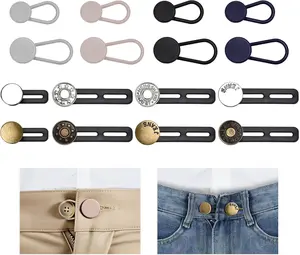 16 PCS Button Extenders for Jeans, Waist Adjuster for Pants, Jeans Button Extender, Waistband Extension 1-1.8 Inches, Invisible Extenders Set Fit Casual/Suit Pants, Short Skirts, Maternity